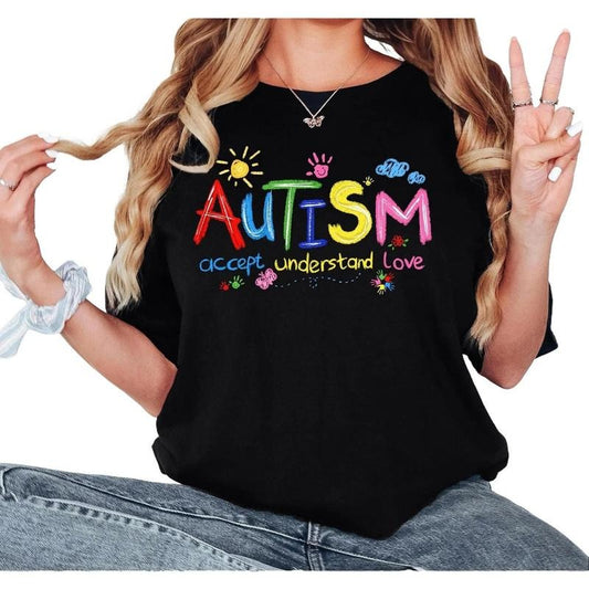Brushstroke Autism Shirt, Autism Awareness Shirt, Autism Puzzle Pieces Shirt, Autism Shirt, Autism Month Tee, Autism...