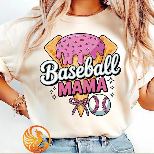 Brushstroke Baseball Drip Tee, Coquette Mama Print, Stylish Sport Fashion, Womenswear Top shirts Hoodie, Sweatshirt
