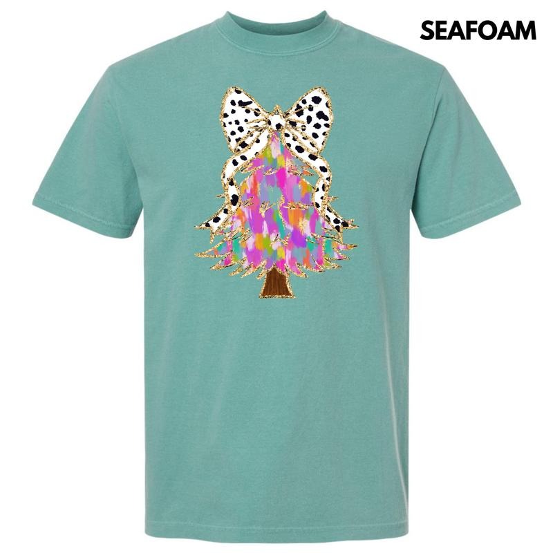 Brushstroke Christmas Tree Comfort Colors T-Shirt 'NLB' Hoodie, Sweatshirt | WearSparks.com