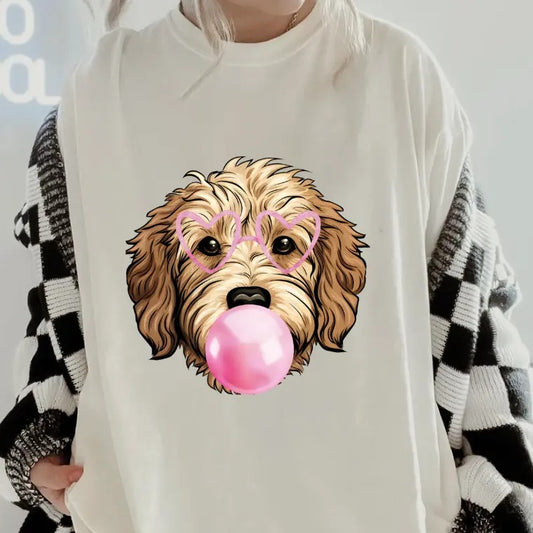 Bubblegum Goldendoodle Shirt ~ Unisex Apparel Relaxed Fit Printed In The USA Clothing Womenswear Casual Comfort Cotton...