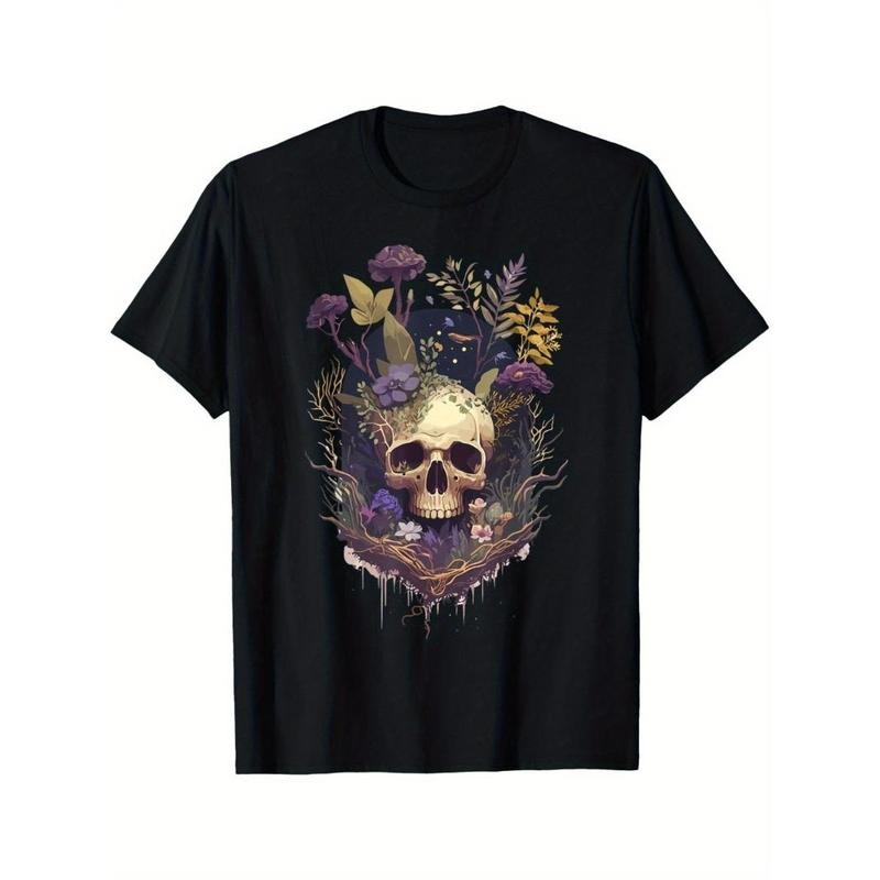 Bucolic Skull Mushroom collector Morels mycologist Goth T-shirt Made in USA Hoodie, Sweatshirt | WearSparks.com