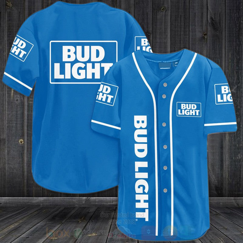 FASHION Bud Light Baseball Jerseys Botton Shirt