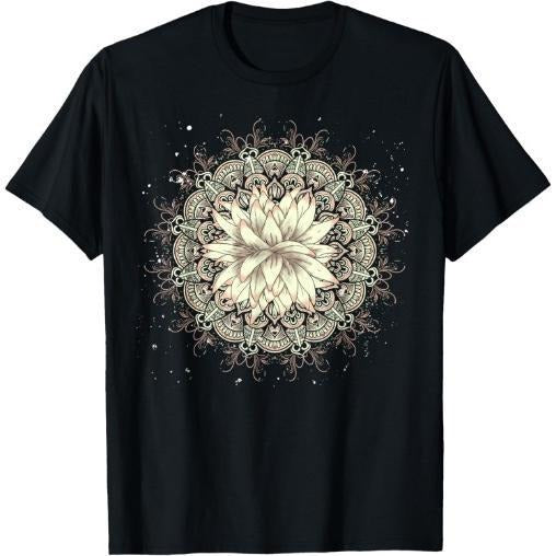 Buddhist Flower Blossom Prana Art Spiritual Lotus Mandala T-Shirt Made in USA Hoodie, Sweatshirt | WearSparks.com