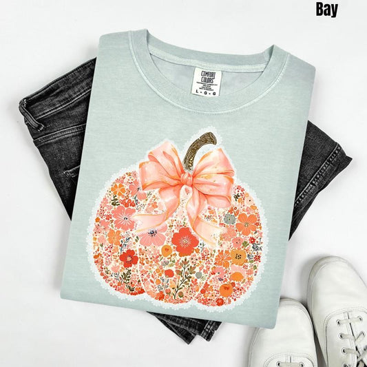 Buds & Blossoms Pumpkin Comfort Colors T-Shirt 'NLB' Hoodie, Sweatshirt | WearSparks.com