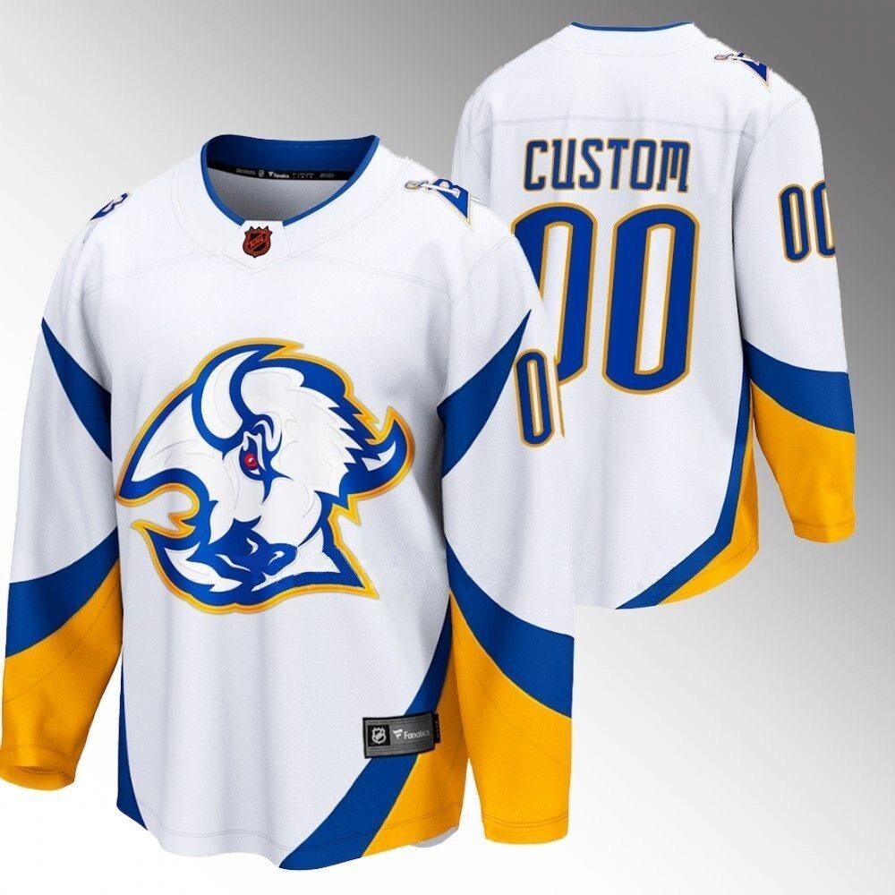 Buffalo Sabres Custom white 2022 special edition 2.0 breakaway retro jersey