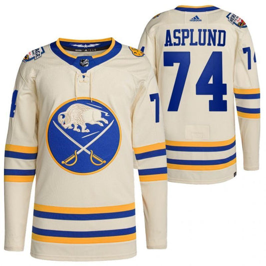 Buffalo Sabres #74 rasmus-asplund-white-2022-heritage-classic-primegreen-authentic-jersey