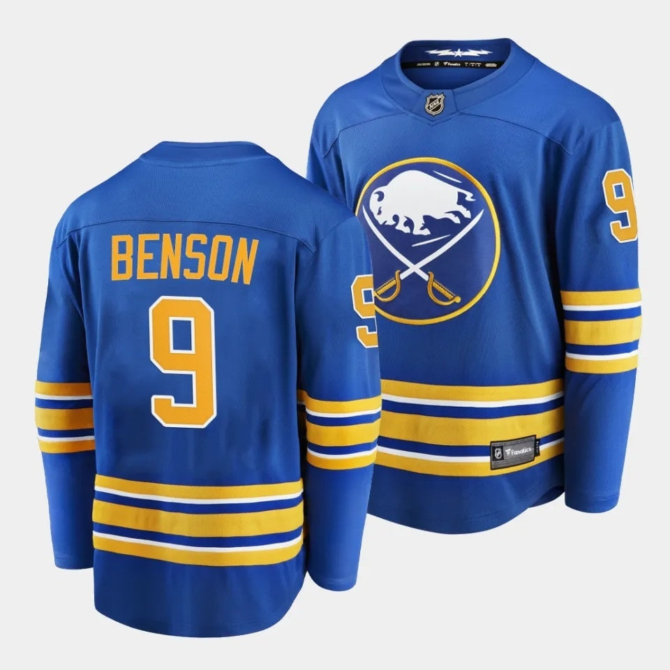 Buffalo Sabres #9 Zachary Benson Home Blue Jersey 2023 NHL Draft