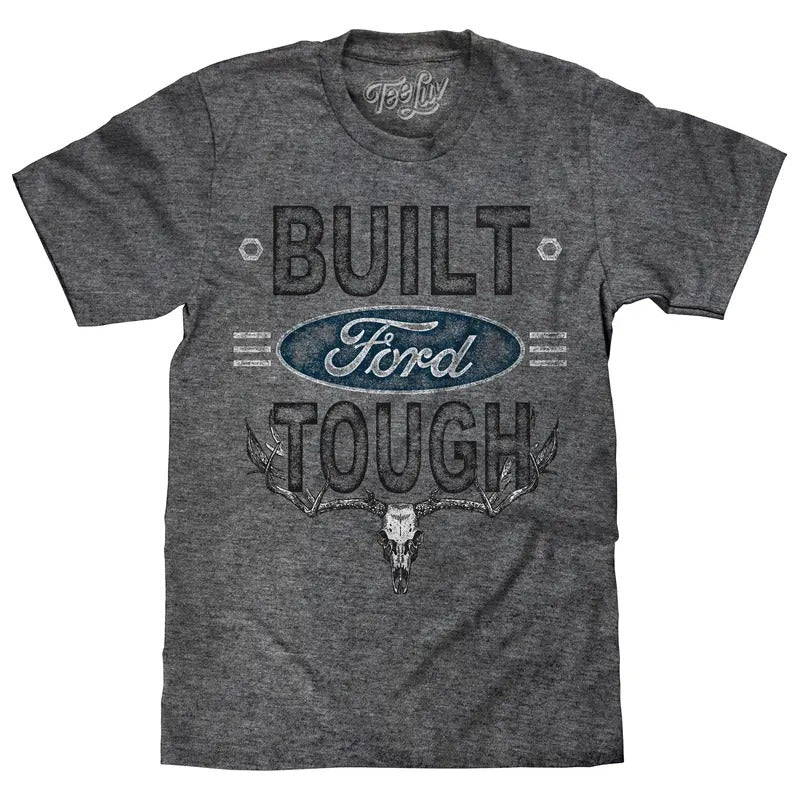 Built Ford Tough Skull T-Shirt - Gray Hoodie, Sweatshirt | WearSparks.com