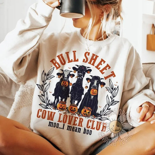 Bull Sheet Shirt, Halloween Bull Sweatshirt, Ghost Cows Tee, Funny Cow T-shirt, Fall Cow Lover Shirt, Spooky Season...