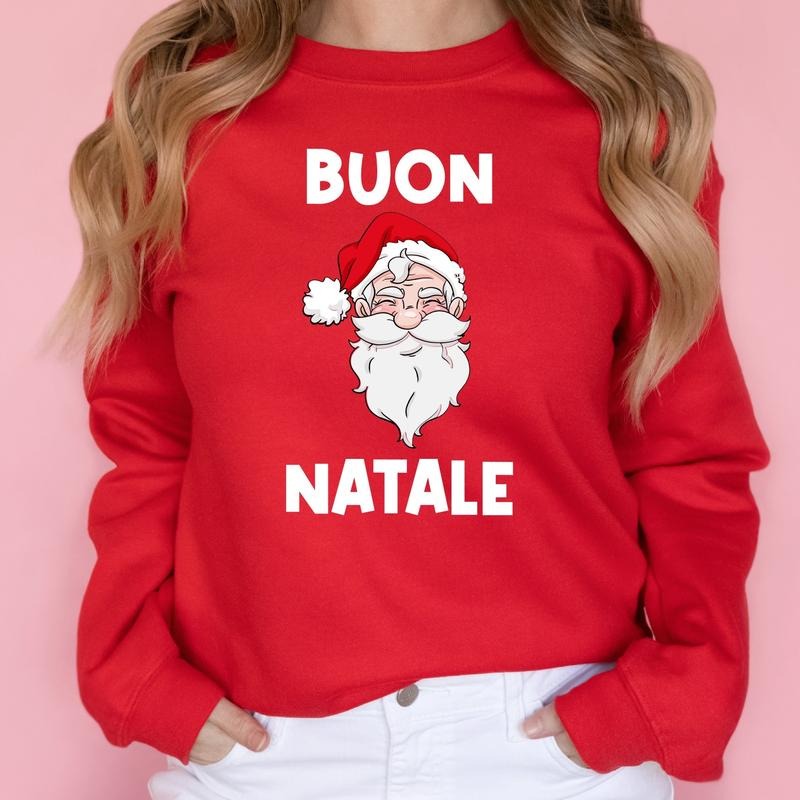 Buon Natale Sweatshirt, Merry Christmas Hoodie, Italian Family Christmas Matching Sweater, Winter Holiday Gift Hoodie,...