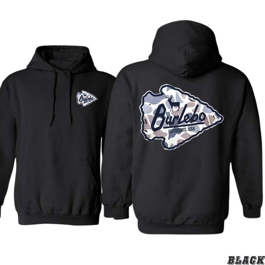 Burlebo Outdoors Camo Arrowhead Design Hoodie for Men - camo country hoodies, Classic Fit, Double-Lined Hood, 1x1 Rib...