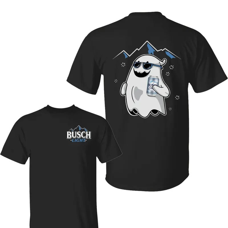 Buscch Light Ghost Halloween T-Shirt, Halloween Shirt, Buscch Light Shirt, Unisex Classic Cotton Tee with 2 Sided Graphic...