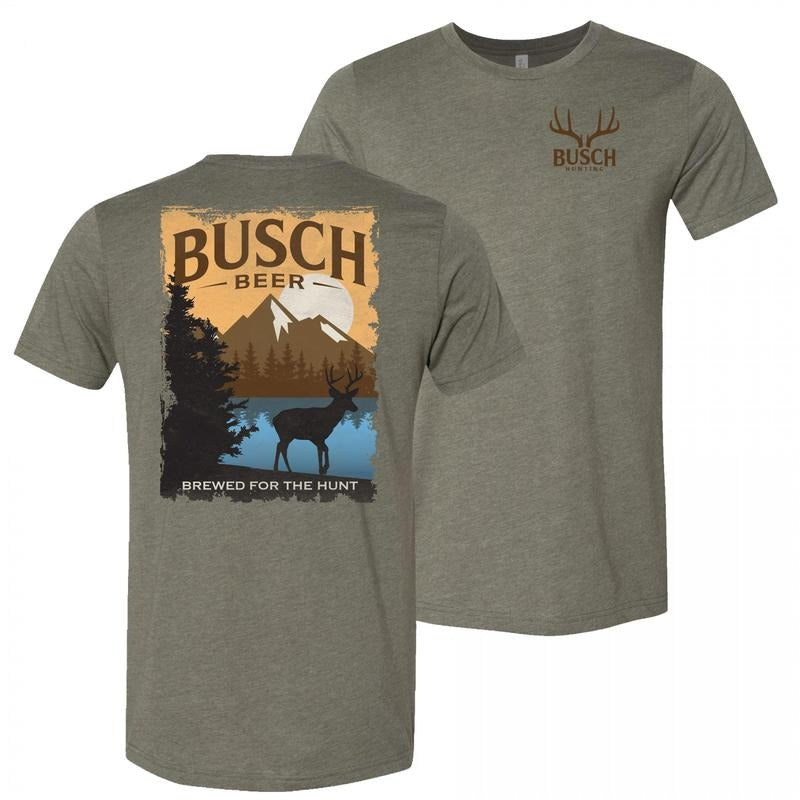Busch Beer Brewed For The Hunt Front and Back Print T-Shirt Hoodie, Sweatshirt | WearSparks.com