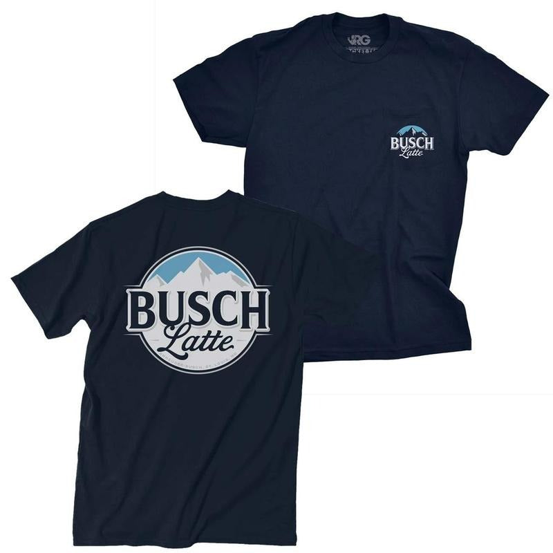 Busch Latte Dark Navy Pocket Tee Shirt Hoodie, Sweatshirt | WearSparks.com