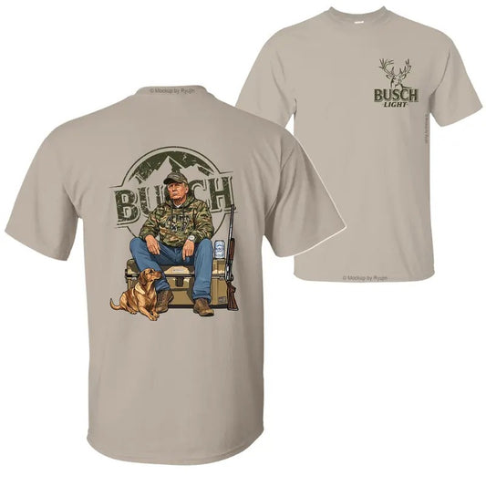 Busch Light Camo Trump Hunting T-Shirt, Trump Won 47th President Election 2 Sided Graphic Printed Unisex Classic Cotton...