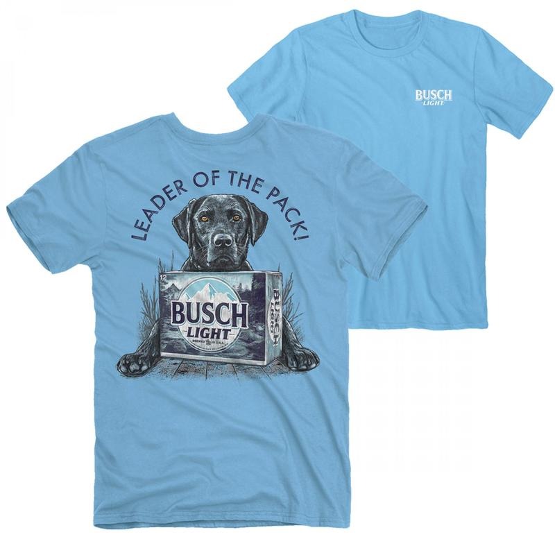 Busch Light Dog Leader of The Pack Front and Back Print T-Shirt Hoodie, Sweatshirt | WearSparks.com