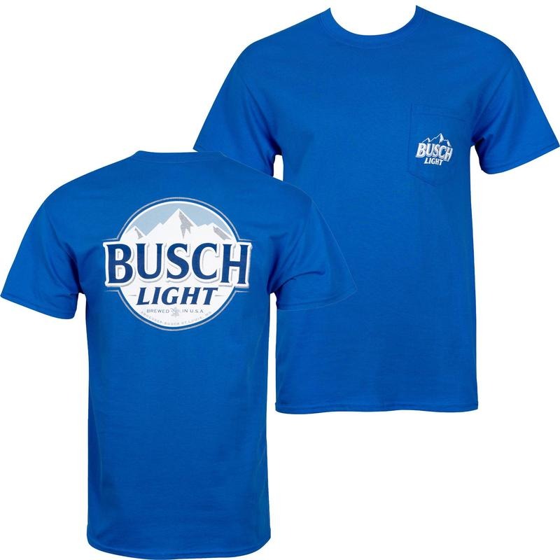 Busch Light Front And Back Print Blue Pocket Tee Shirt Hoodie, Sweatshirt | WearSparks.com