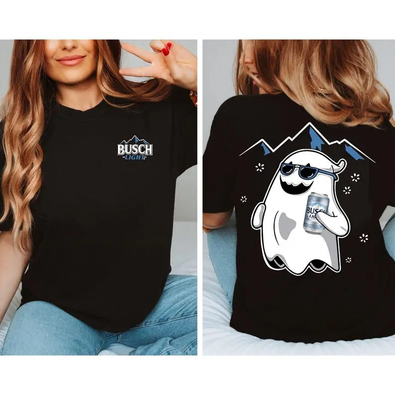 Busch Light Ghost Halloween Shirt, cowboy Ghost Halloween Shirt, Fall Season Shirt, Busch Light Beers Shirt, Funny...