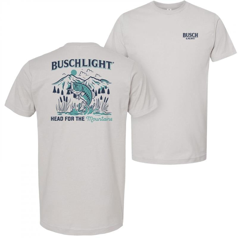 Busch Light Head for The Mountains Fishing FrontBack Print T-Shirt Hoodie, Sweatshirt | WearSparks.com