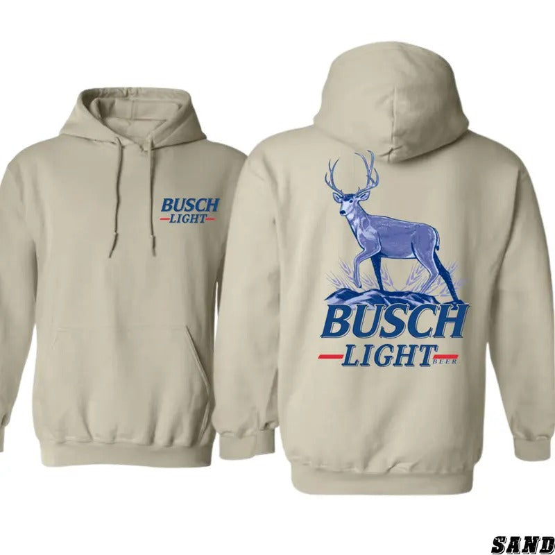 Busch Light Hoodie - Classic Deer Design, Perfect for Outdoor Enthusiasts, country boy clothing, hoodies for country...