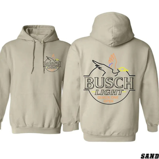 Busch Light Hoodie - Quack One Open Design Featuring Vibrant Duck Graphics, Perfect for Beer Lovers and Outdoor...