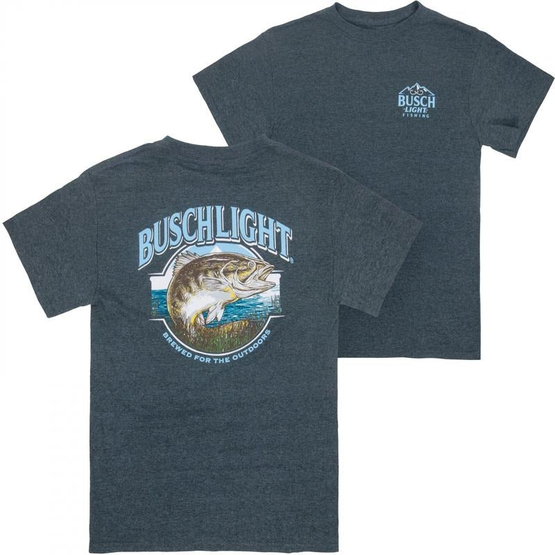 Busch Light Out Fishing Grey Colorway Front and Back Print T-Shirt Hoodie, Sweatshirt | WearSparks.com