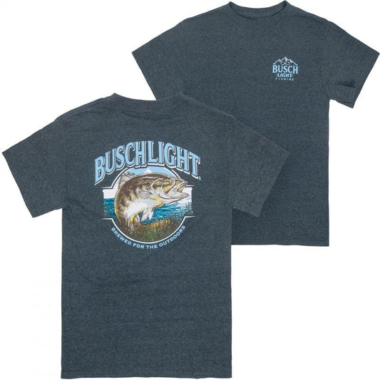 Busch Light Out Fishing Grey Colorway Front and Back Print T-Shirt Hoodie, Sweatshirt | WearSparks.com