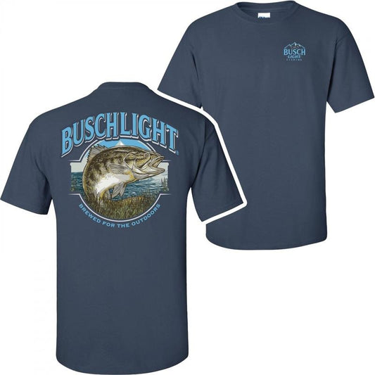 Busch Light Out Fishing Navy Colorway Front and Back Print T-Shirt Hoodie, Sweatshirt | WearSparks.com