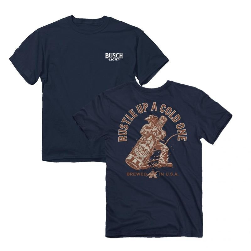Busch Light Rustle Up A Cold One Front and Back T-Shirt Hoodie, Sweatshirt | WearSparks.com