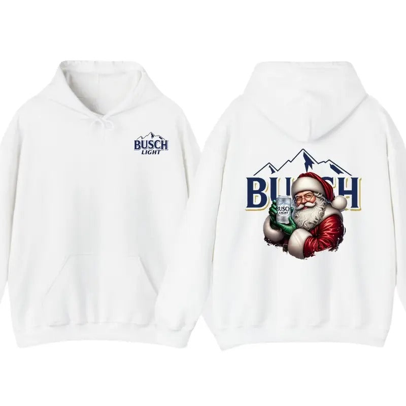 Busch Light Santa Claus Hoodie, T-Shirt, Christmas Busch Light Hoodie T-Shirt, Busch Light Merry Christmas Shirt Sweatshirt