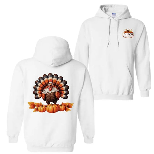 Busch Light Thanksgiving Hoodie, T-Shirt, Fun Festive Strong Turkey Sweatshirt | WearSparks.com
