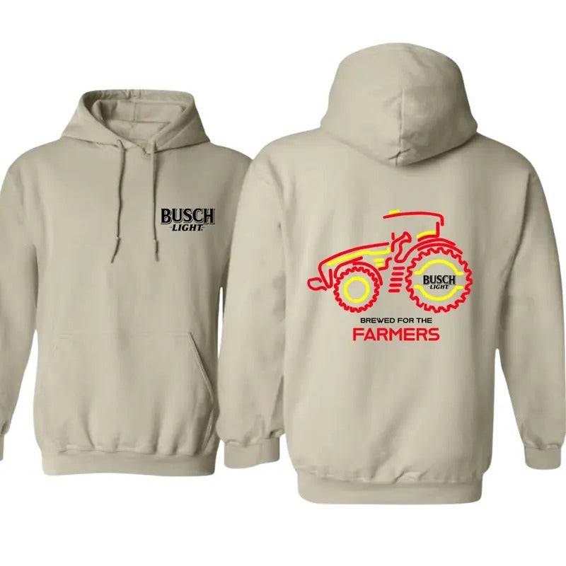 Busch Light Tractor Design Hoodie for Farmers - Unisex Classic Fit Sweatshirt - Sweatshirts, Menswear T-Shirts