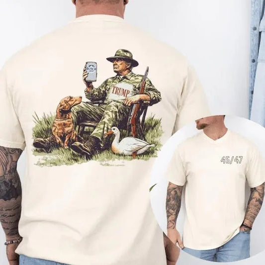Busch Light Trump Duck Hunting 45 47 T-Shirt, Busch Light Duck Hunting T-Shirt, Conservative Shirt, Trump 24, Shirt for...