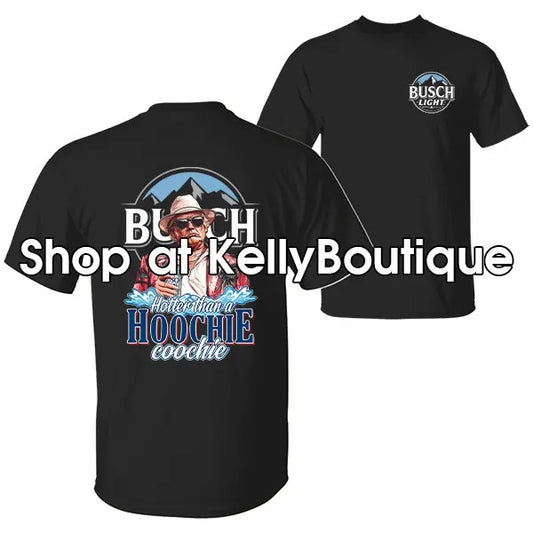 Busch Light Trump on the Beach Hotter than a Hoochie Coochie 4th of July Shirt, Independence Day Patriotic Unisex Cotton...