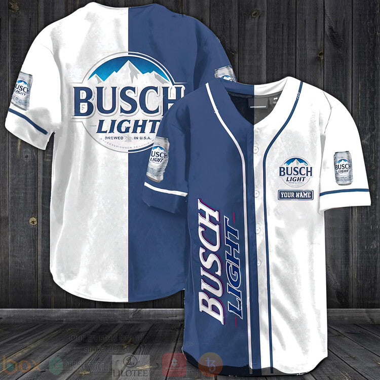 FASHION Busch Light Baseball Jerseys Botton Shirt