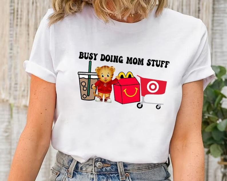 Busy Doing Mom Stuff Shirt, Custom Characters Shirt Hoodie, Sweatshirt | WearSparks.com