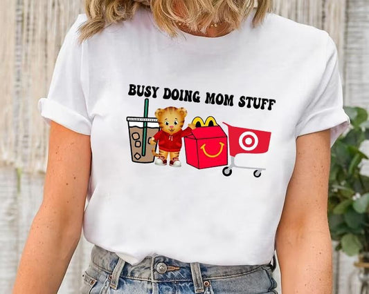 Busy Doing Mom Stuff Shirt, Custom Characters Shirt Hoodie, Sweatshirt | WearSparks.com