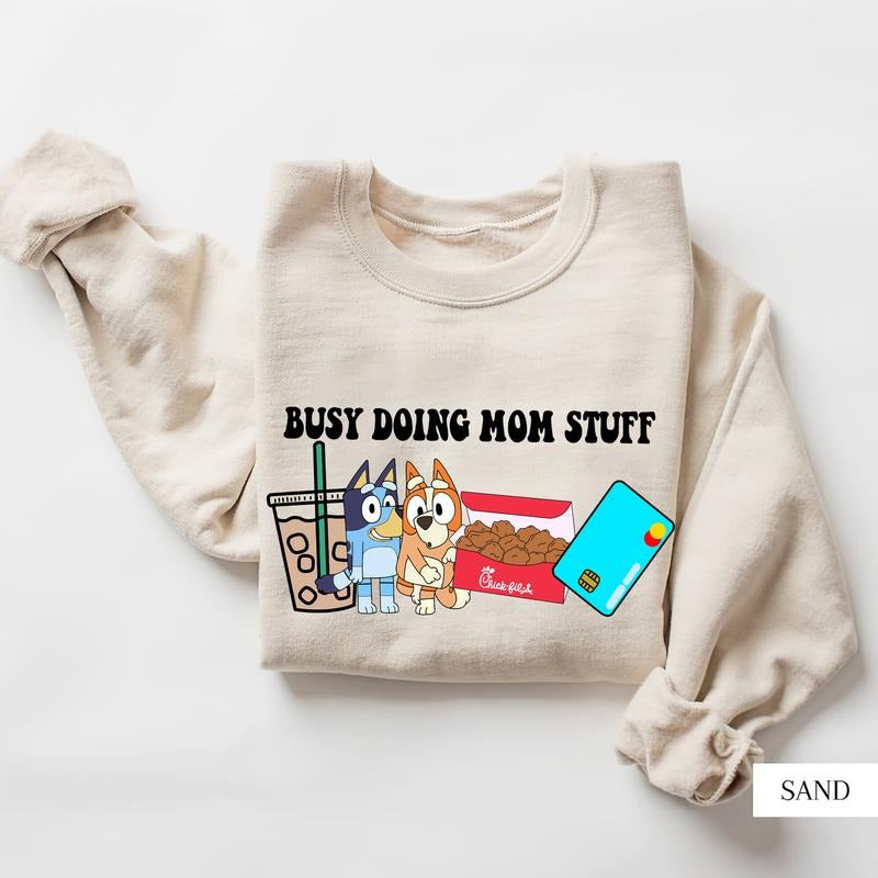 Busy Doing Mom Stuff Sweatshirt Menswear Hoodie style 02 T-Shirts | WearSparks.com
