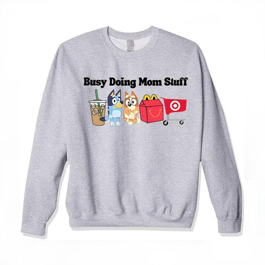 Busy Doing Mom Stuff Sweatshirt, Funny Momma Sweatshirt, Mothers day presents, Busy Mom, Iced Coffee Mom, Gift For Mom,...