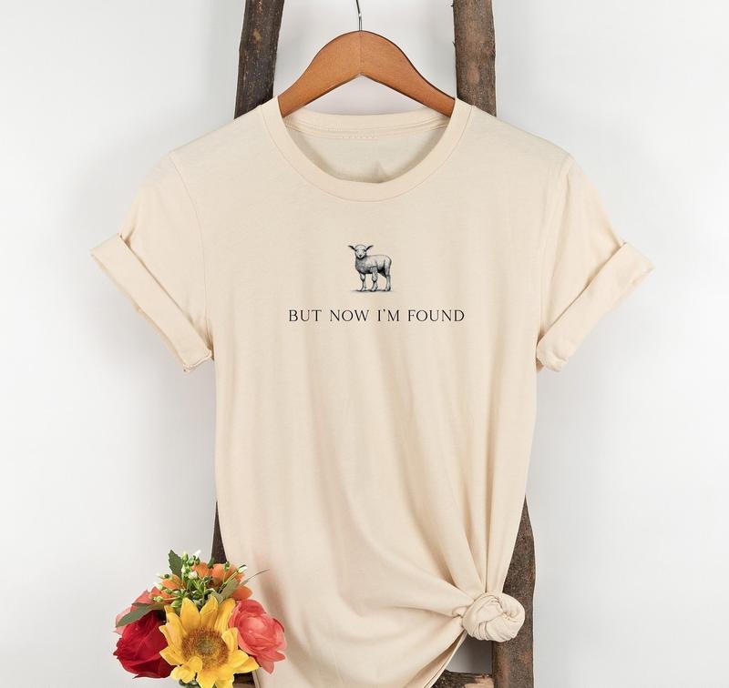 But Now I'm Found Christian Shirt, Retro Jesus Tee, Christian Girl, Christian Gift, But Now I'm Found, Sheep Shirt,...