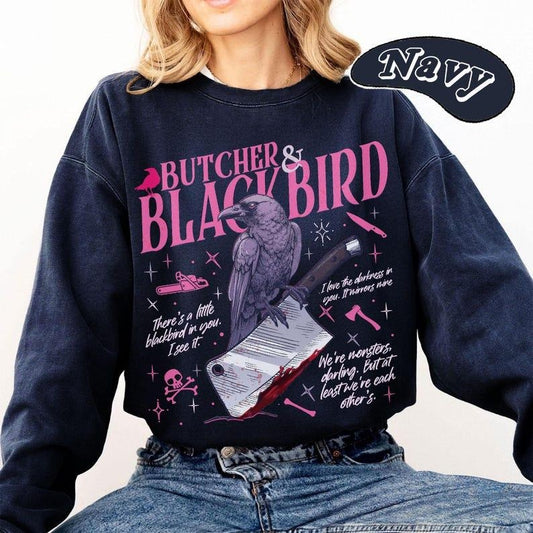 Butcher & Blackbird Sweatshirt, Book Series Sweat, Dark Romance Sweat, Scythe Sparrow Brynne Weaver Inspired Appare Sweat...