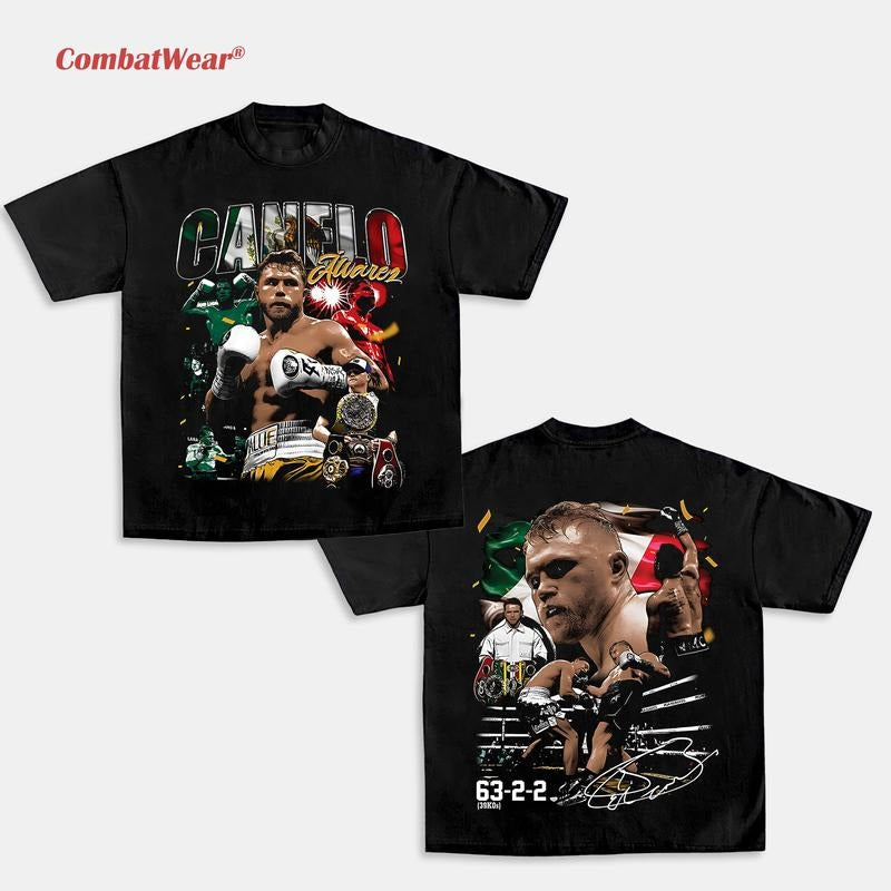 CANELO TEE, Retro Fight Night Graphic Shirt, Vintage Boxing Tee, Streetwear Boxing Graphic T-Shirt Gift for Fighters...
