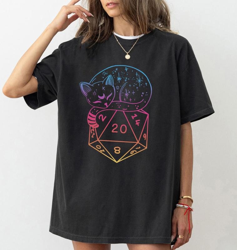 CAT DICE Shirt, DND shirt, Dungeons and Dragons shirt, Dungeon Meowster, Dnd Cat, D&D shirt, Critical shirt Hoodie,...