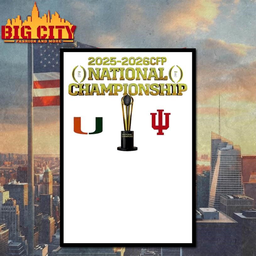 CFP National Championship Miami vs. Indiana 2026 shirt