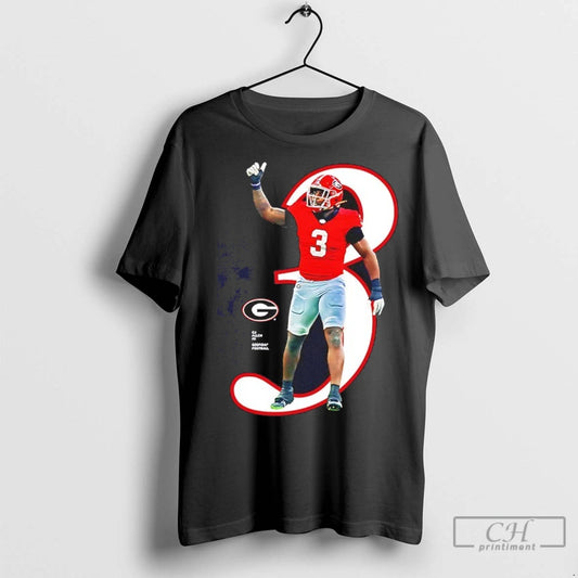 Cj Allen Black 3 Georgia Bulldogs 2025 Ncaa Player T Shirts