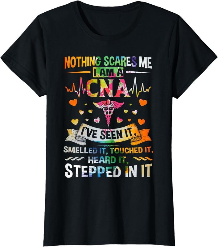 [100% Cotton]Nothing Scares Me CNA Nurse Job Lover Gift/ CNA Nurse Gift T-Shirt Hoodie, Sweatshirt | WearSparks.com