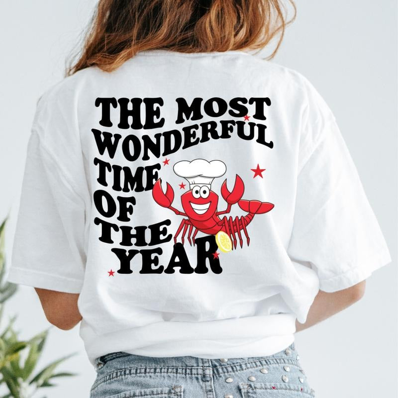 CRAWFISH MOST WONDERFUL TIME OF THE YEAR SHIRT (COMFORT COLORS T-SHIRT, CASUAL SHIRT UNISEX, HOLIDAY SHIRT, FUNNY...