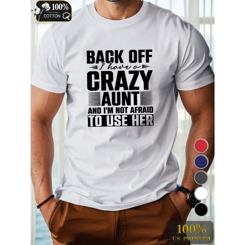 CRAZY AUNT Pure Cotton Men's Tshirt Comfort Fit Made in USA Hoodie, Sweatshirt | WearSparks.com