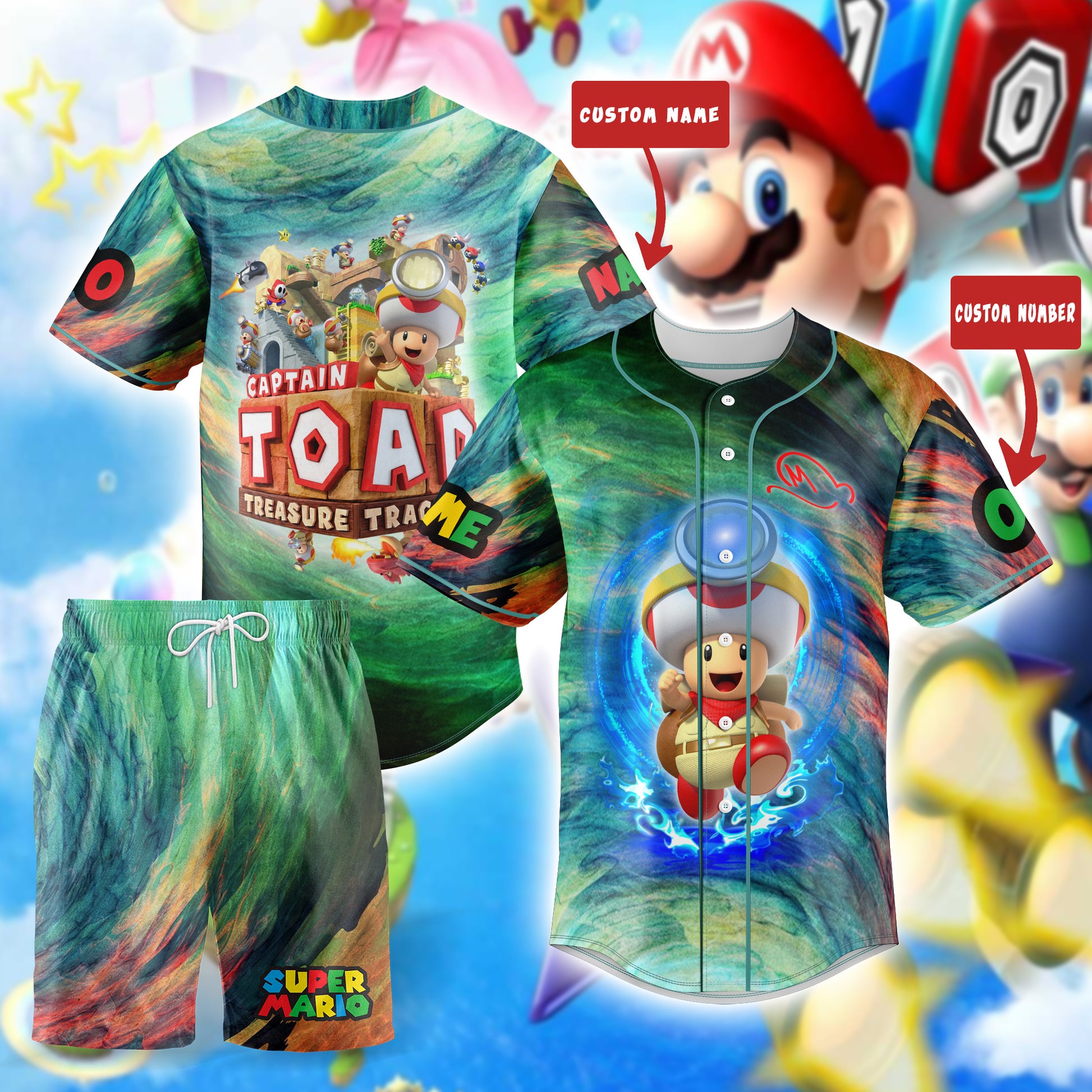 BEST Captain Toad Personalized Baseball Jersey