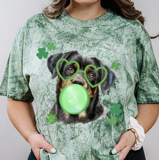CUSTOM Lucky Dog Shirt ~ Unisex Apparel Relaxed Fit Printed In The USA Clothing Womenswear Casual Comfort Cotton Top...